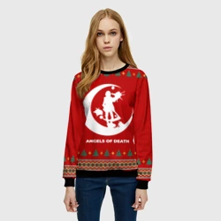 Женский свитшот 3D Angels of Death new year - фото 2