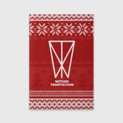 Обложка для паспорта матовая кожа Новогодний Within Temptation