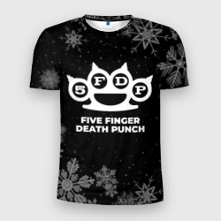 Мужская футболка 3D Slim Снежный Five Finger Death Punch