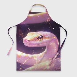 Фартук 3D Розовая длинная  змея