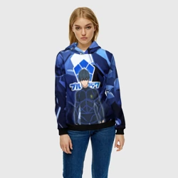 Женская толстовка 3D Синяя тюрьма Блю Лок: Йоичи Исаги - фото 2
