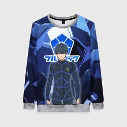 Женский свитшот 3D Синяя тюрьма Блю Лок: Йоичи Исаги