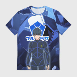 Мужская футболка 3D Синяя тюрьма Блю Лок: Йоичи Исаги