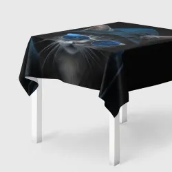 Скатерть 3D Кот хакер в очках и капюшоне