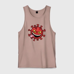 Мужская майка хлопок Забавный вирус