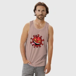 Мужская майка хлопок Забавный вирус - фото 2