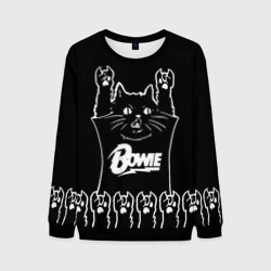 Мужской свитшот 3D David Bowie: cat rock