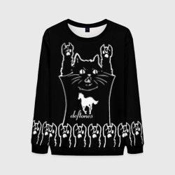 Мужской свитшот 3D Deftones: cat rock