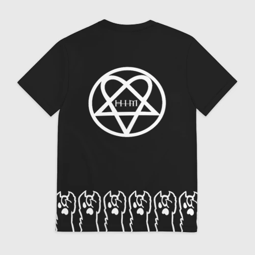 Мужская футболка 3D HIM: cat rock - фото 2