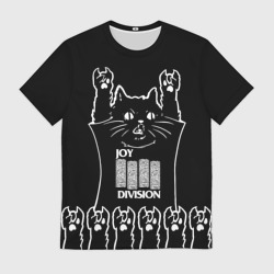 Мужская футболка 3D Joy Division: cat rock