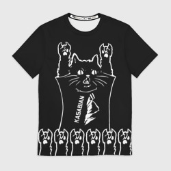 Мужская футболка 3D Kasabian: cat rock