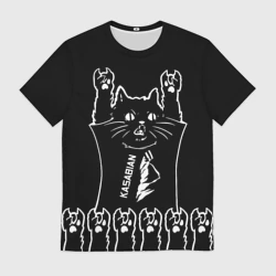 Мужская футболка 3D Kasabian: cat rock