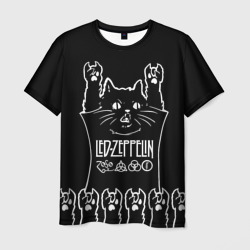 Мужская футболка 3D Led Zeppelin: cat rock