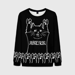 Мужской свитшот 3D Maneskin: cat rock