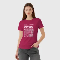 Женская футболка хлопок Я devops - фото 2