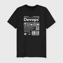 Мужская футболка хлопок Slim Я devops