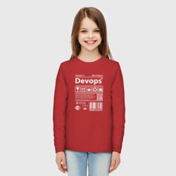 Детский лонгслив хлопок Я devops - фото 2
