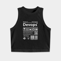 Женская укороченная майка-топ хлопок Я devops