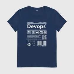 Женская футболка хлопок Я devops