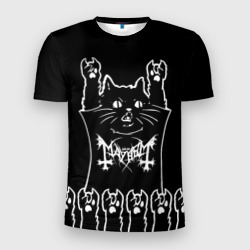 Мужская футболка 3D Slim Mayhem: cat rock