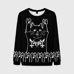 Мужской свитшот 3D Mayhem: cat rock