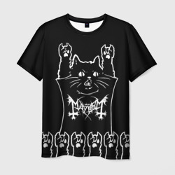 Мужская футболка 3D Mayhem: cat rock