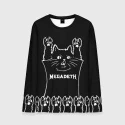Мужской лонгслив 3D Megadeth: cat rock
