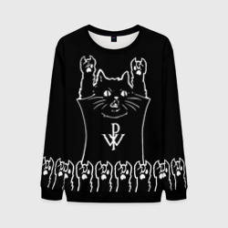Мужской свитшот 3D Powerwolf: cat rock