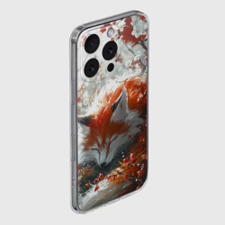 Чехол для iPhone 16 Pro Max силиконовый с защитой камеры Милая лисичка в лесу - фото 2