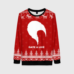 Женский свитшот 3D Новогодний Date A Live с оленями