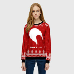 Женский свитшот 3D Новогодний Date A Live с оленями - фото 2