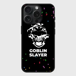 Чехол силиконовый для Apple iPhone 15 Pro матовый Goblin Slayer конфети