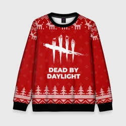 Детский свитшот 3D Новогодний Dead by Daylight с оленями