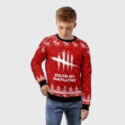 Детский свитшот 3D Новогодний Dead by Daylight с оленями - фото 2