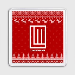Магнит 55*55 Новогодний Lindemann с оленями
