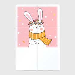 Магнитный плакат 2Х3 Милый заяц с шарфом