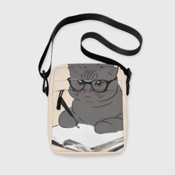 Сумка через плечо 3D Психолог кот