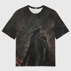 Женская футболка oversize 3D Пирамидоголовый рыцарь