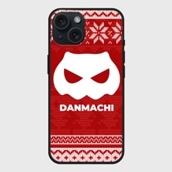 Чехол силиконовый для Apple iPhone 15 матовый Новогодний DanMachi