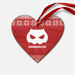 Деревянная игрушка Сердце Новогодний DanMachi