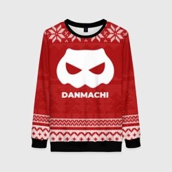 Женский свитшот 3D Новогодний DanMachi