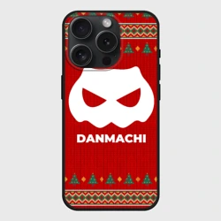 Чехол силиконовый для Apple iPhone 15 Pro Мax матовый DanMachi new year