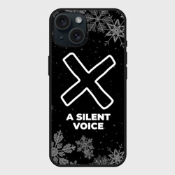 Чехол силиконовый для Apple iPhone 15 матовый Снежный A Silent Voice