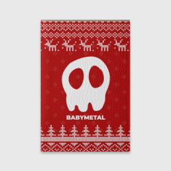 Обложка для паспорта матовая кожа Новогодний Babymetal с оленями