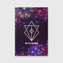 Обложка для паспорта матовая кожа Праздничный In Flames