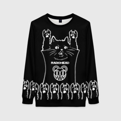 Женский свитшот 3D Radiohead: cat rock