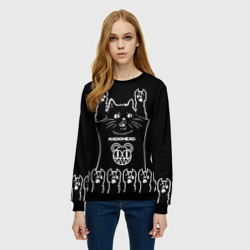 Женский свитшот 3D Radiohead: cat rock - фото 2