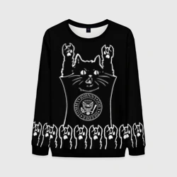 Мужской свитшот 3D Ramones: cat rock