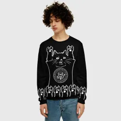 Мужской свитшот 3D Ramones: cat rock - фото 2