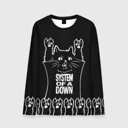 Мужской лонгслив 3D System of a Down: cat rock